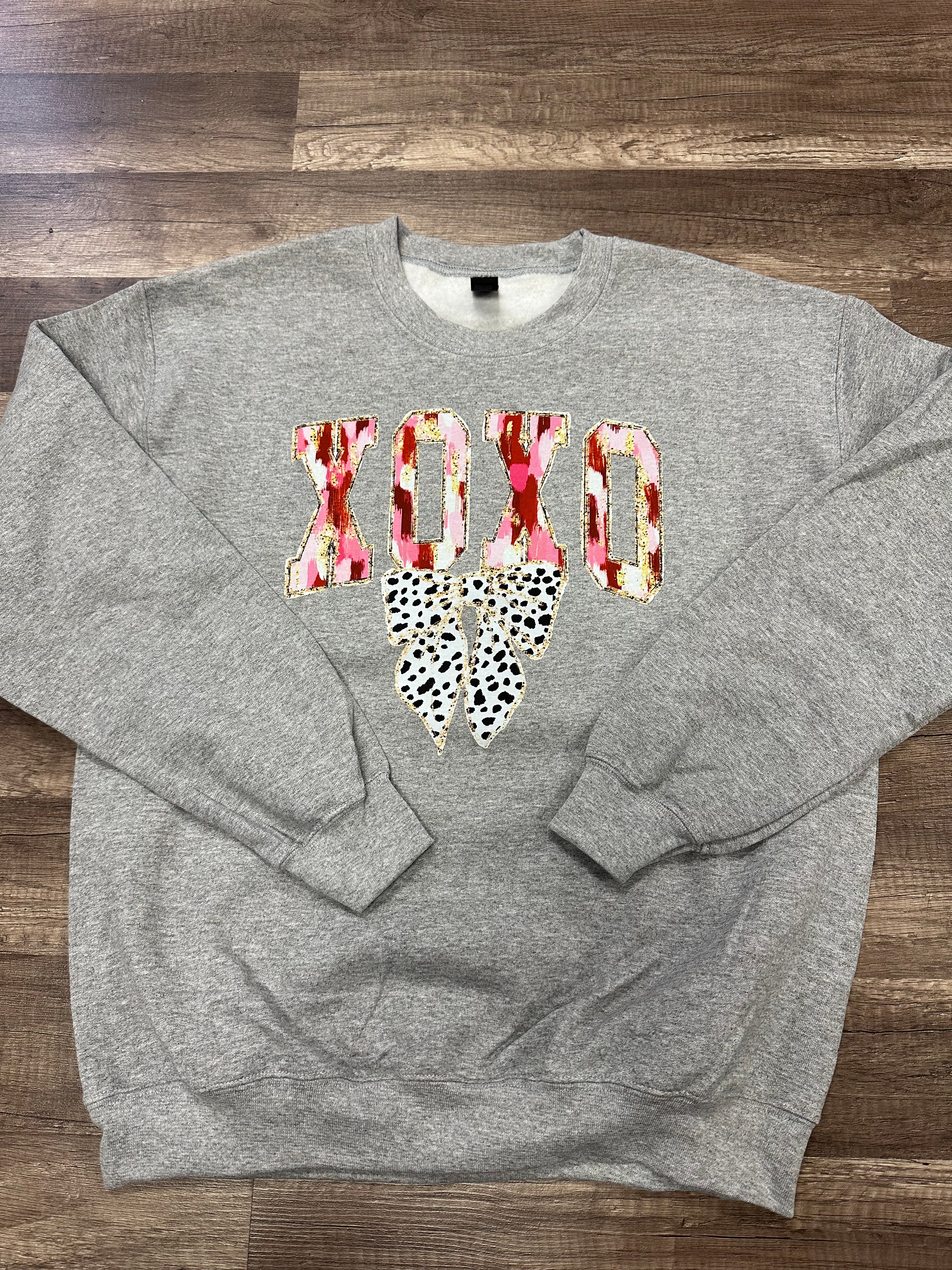 Xoxo with Polka Dot Heart Sweatshirt