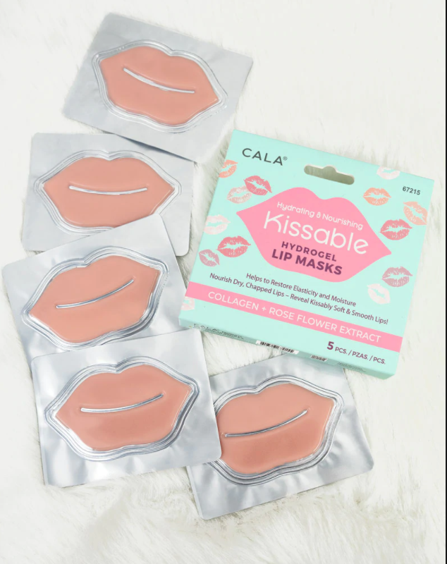 CALA 5 PIECE HYDROGEL LIP MASK ROSE COLLAGEN HYDRATING