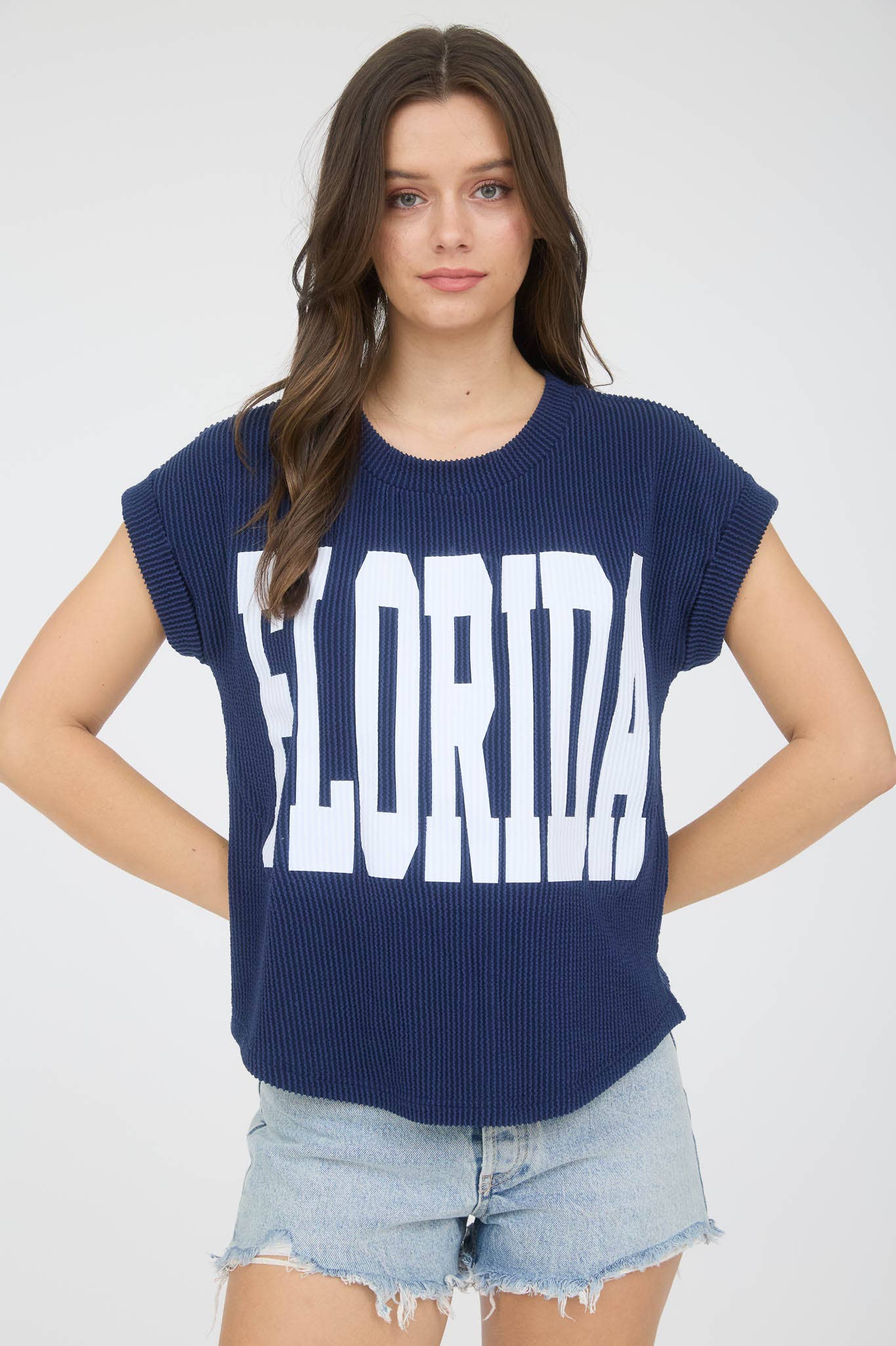 FLORIDA SHORT SLEEVE SWEATER KNIT TEE