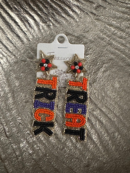 Trick or Treat Beaded Earrings