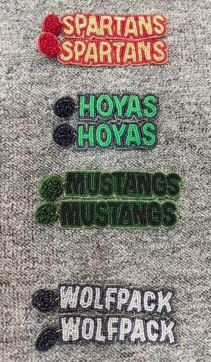 Mustangs Beaded Earrings