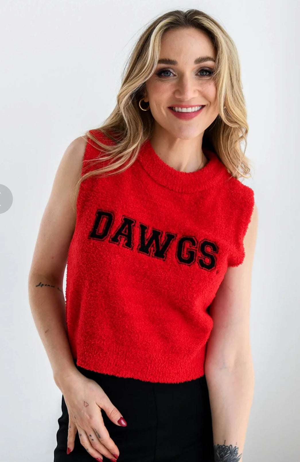 GEORGIA SWEATER TANK CROPPED SWEATER TANK