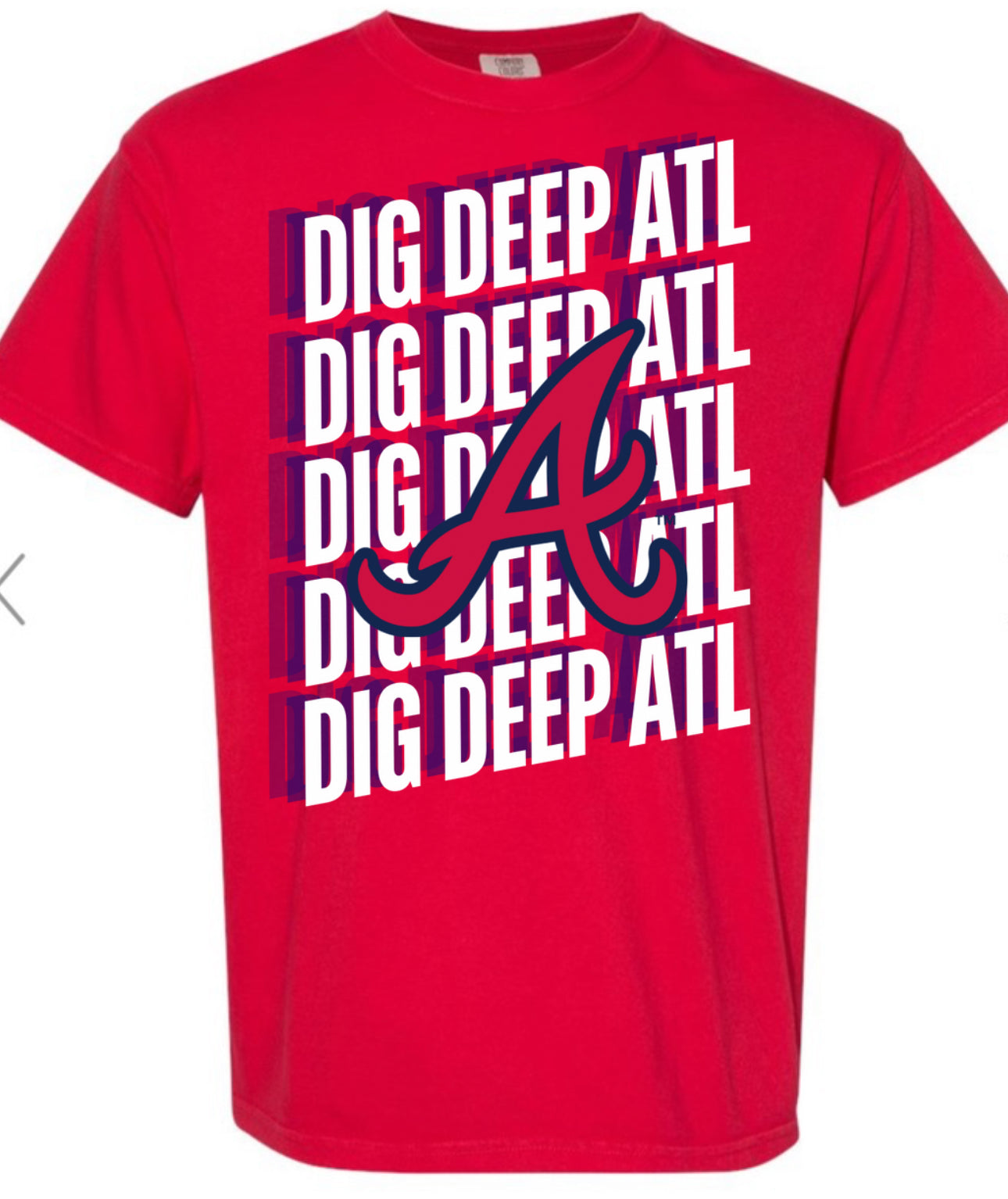 Dig Deep Atl Braves Red Tee