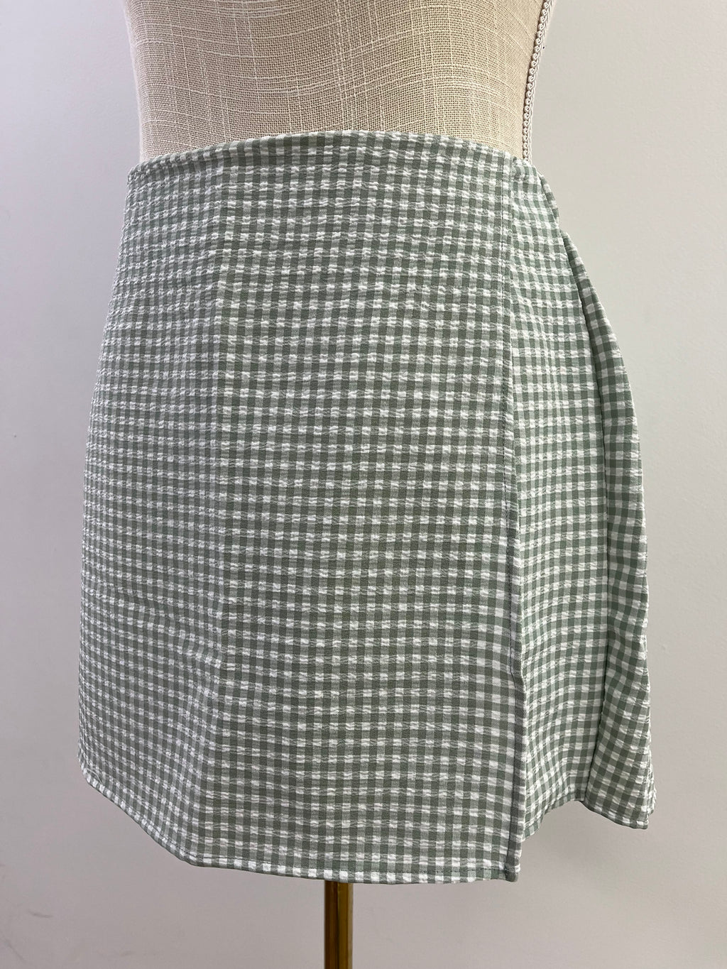 Sage Green Gingham 2 Pc Skort set- SOLD AS SET