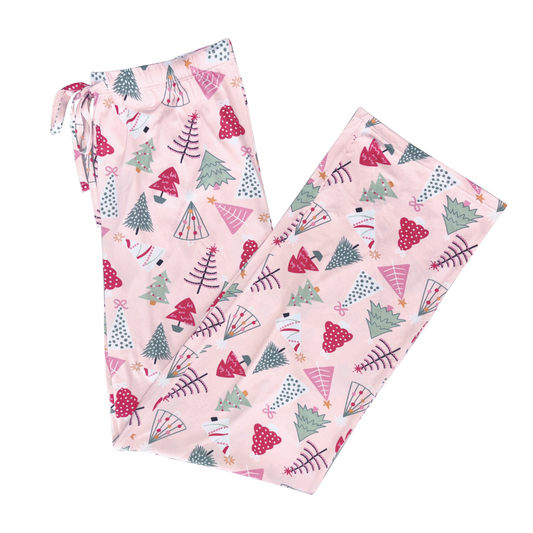 Lounge Pants - Creamy Peach Christmas