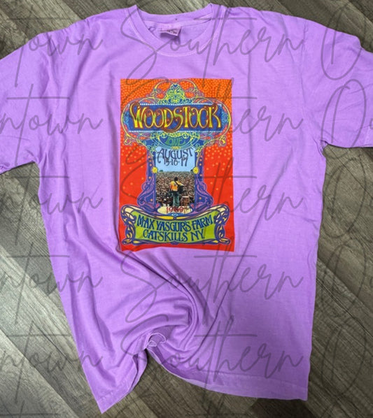 Woodstock Music Vintage Neon Tee