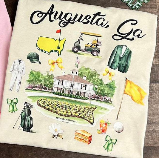 Augusta Georgia Golf Collage Tee