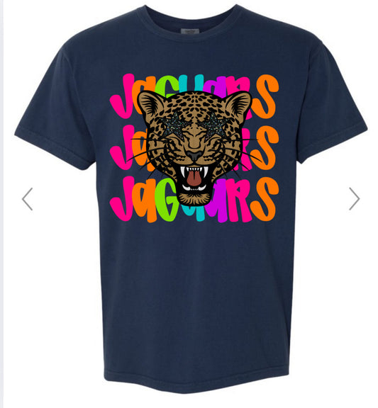 Jaguars Neon Stacked Mascot