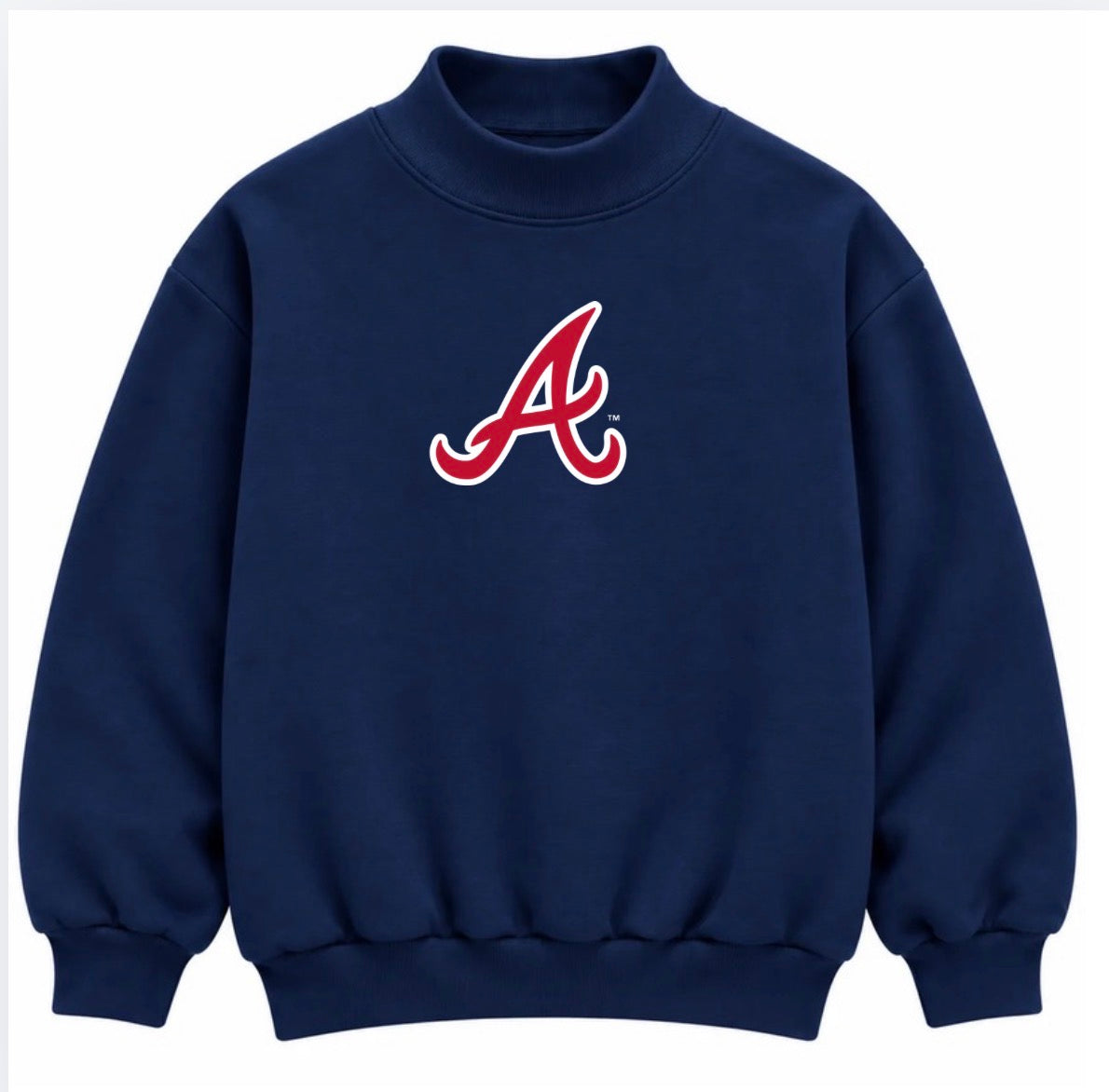 Braves Mockneck navy sale