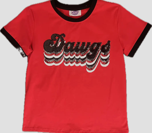 Retro Dawgs Sequin Top