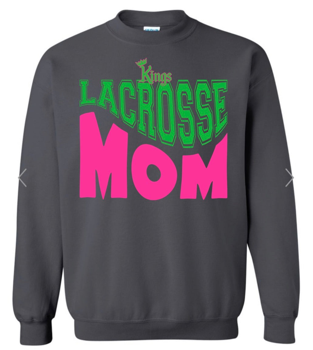 Kings Lacrosse Mom Charocal Gildan Sweatshirt