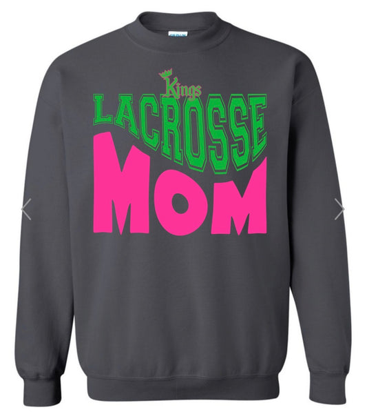 Kings Lacrosse Mom Charocal Gildan Sweatshirt