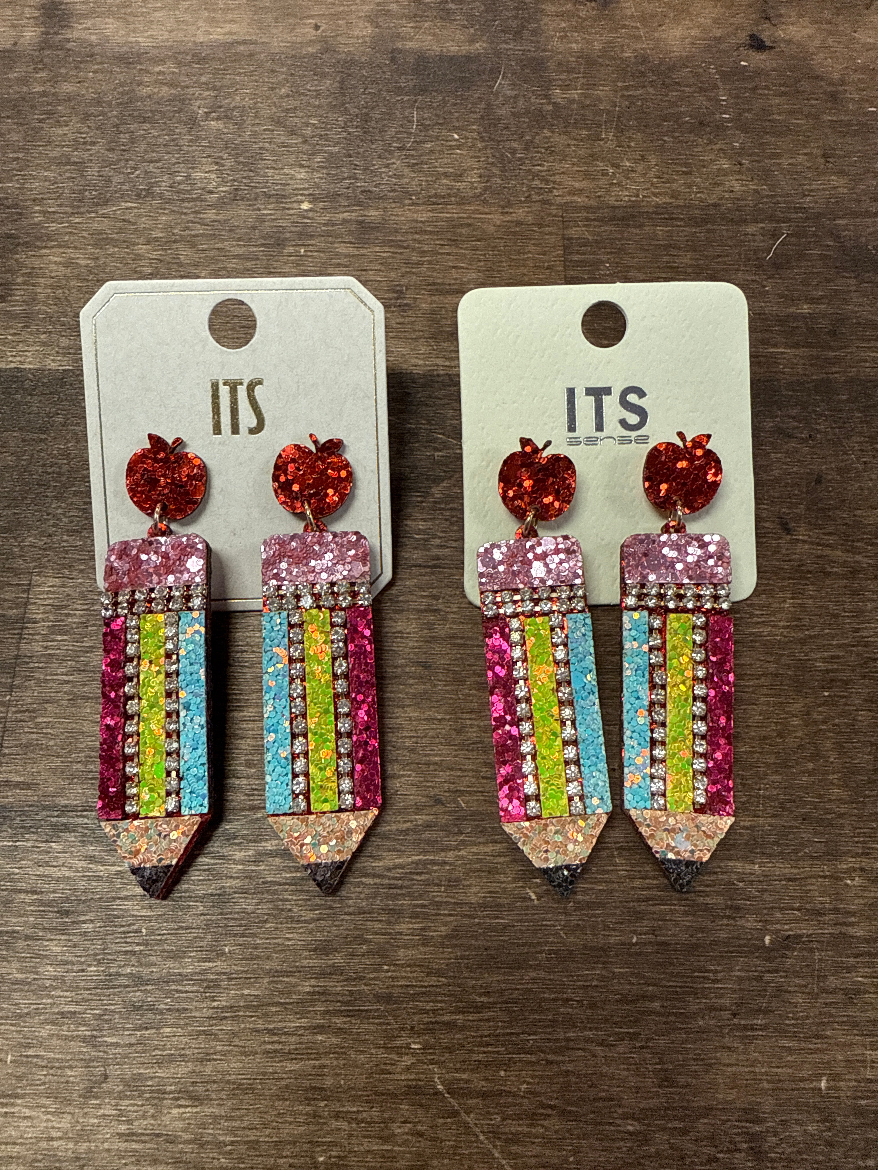 Sparkly pencil dangles