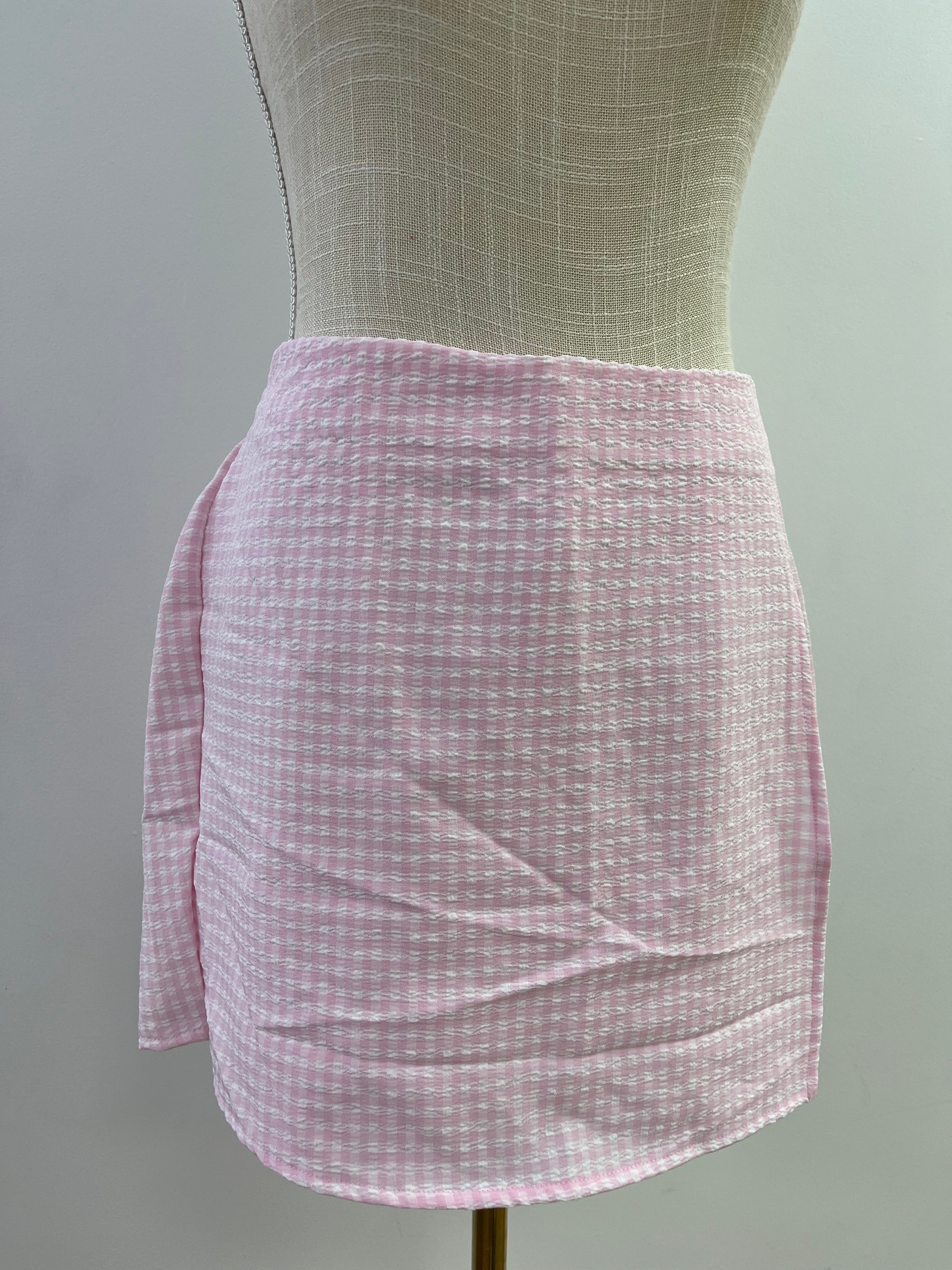 Pink Gingham 2 Pc Skort set- SOLD AS SET