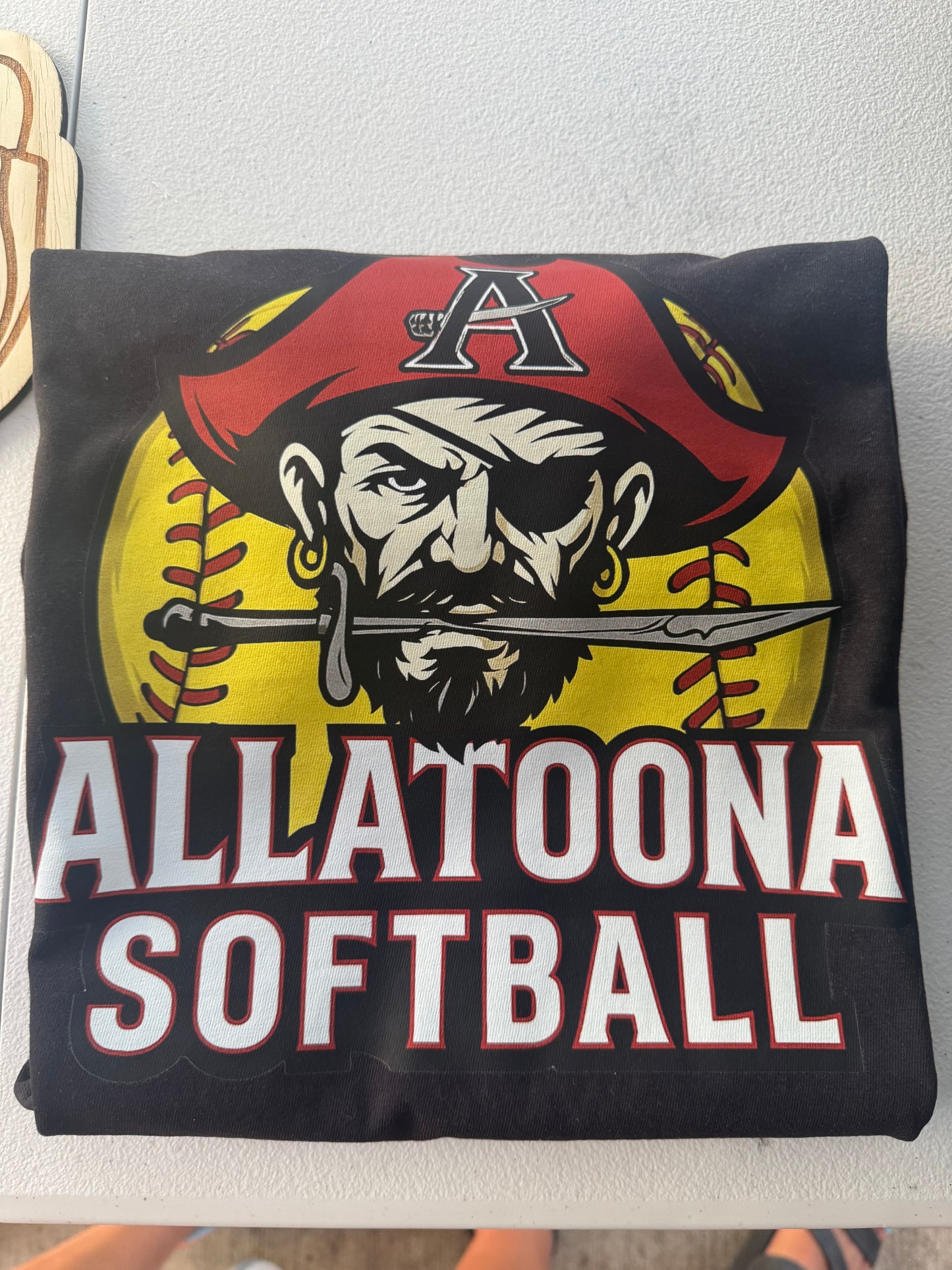 Allatoona Buccaneers Softball Tee with Mascot