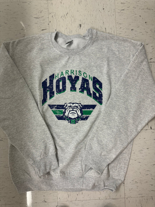 Harrison Hoyas Vintage Varsity Distressed Sweatshirt