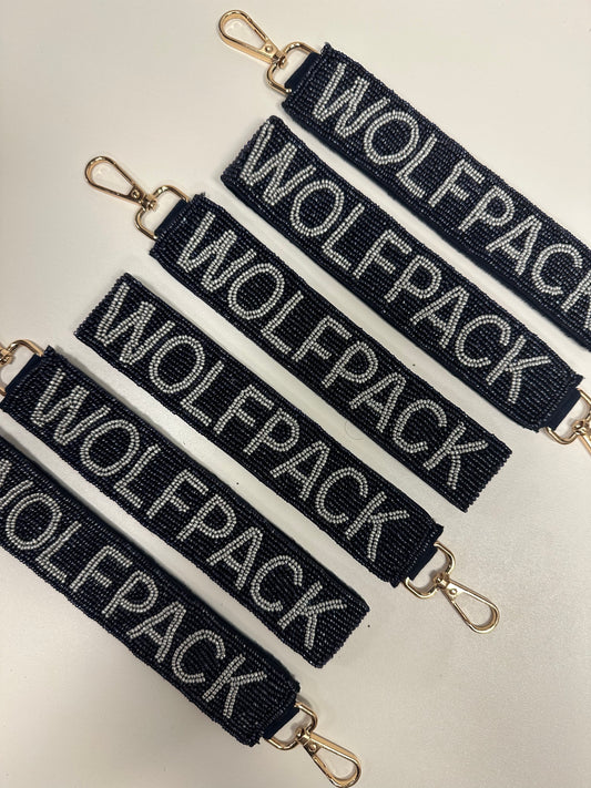 Wolfpack Beaded Keychain