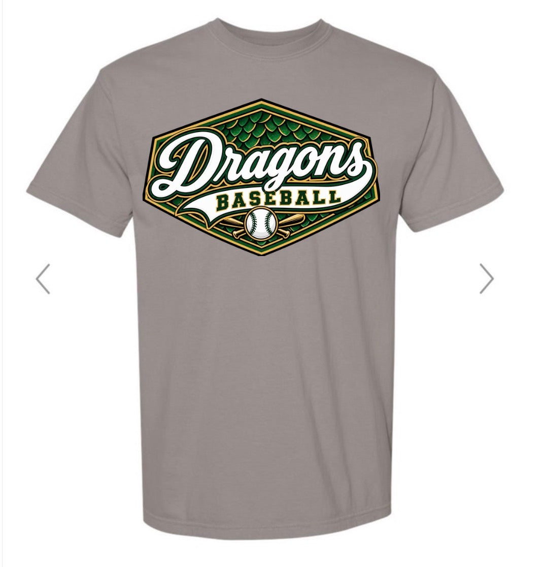 Dragons Baseball with baseball on grey comfort color