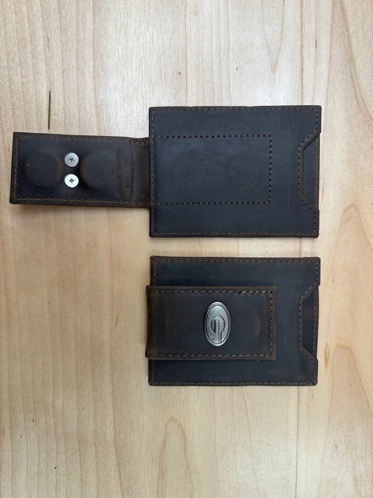 Light Brown Crazy Horse Front Pocket Georgia Leather Wallet