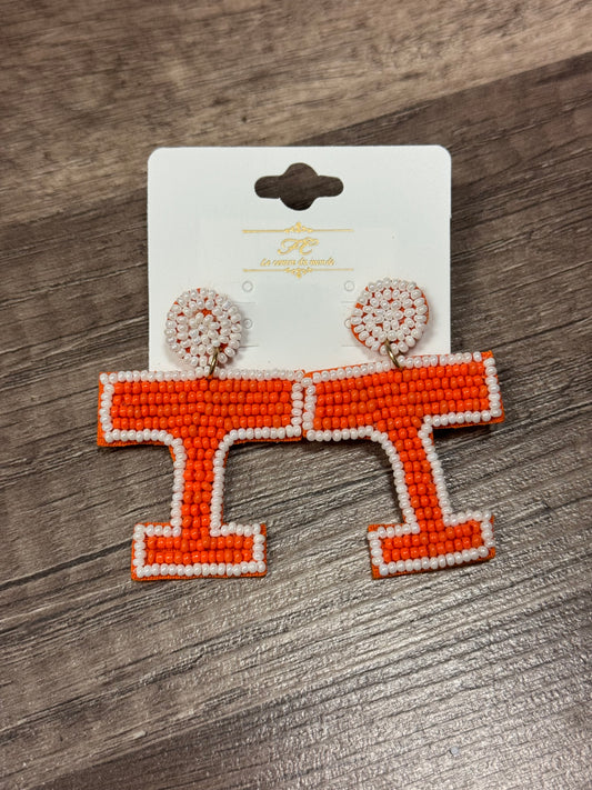 Tennessee T Beaded Earring