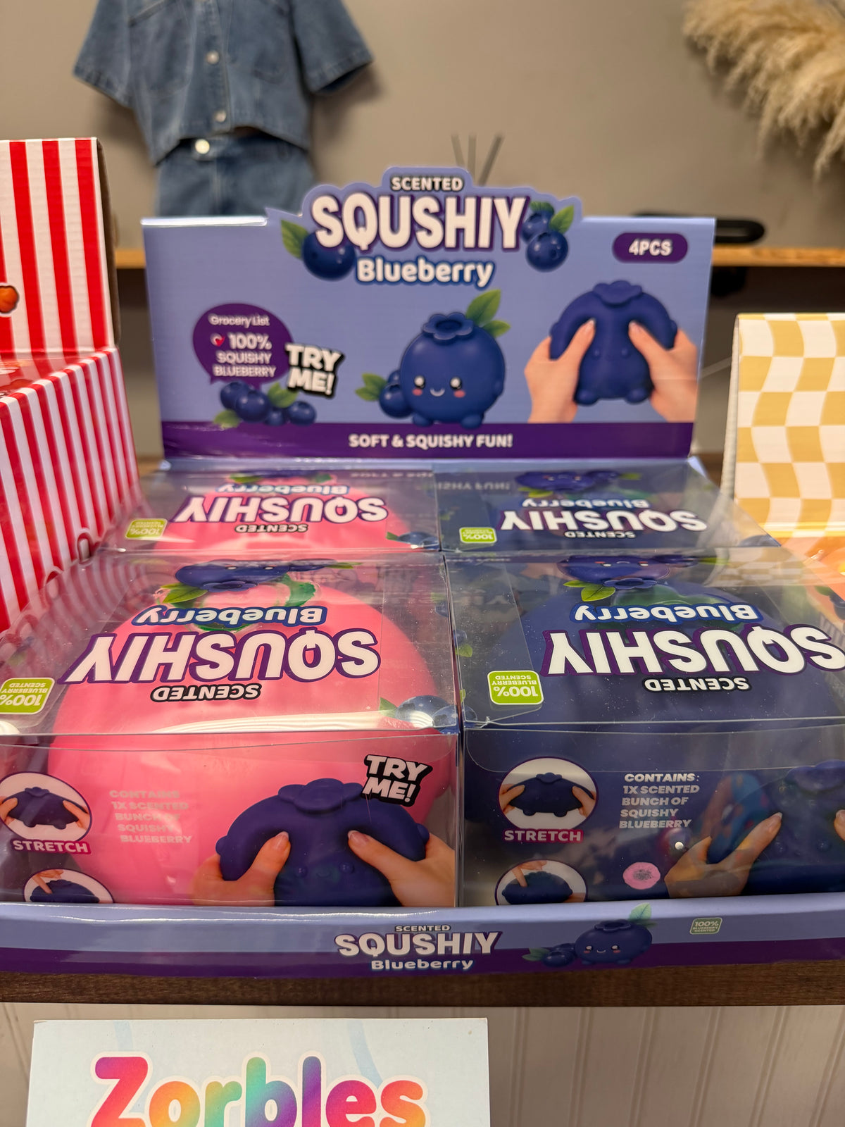 Blueberry Jumbo Squishy - pink & blue