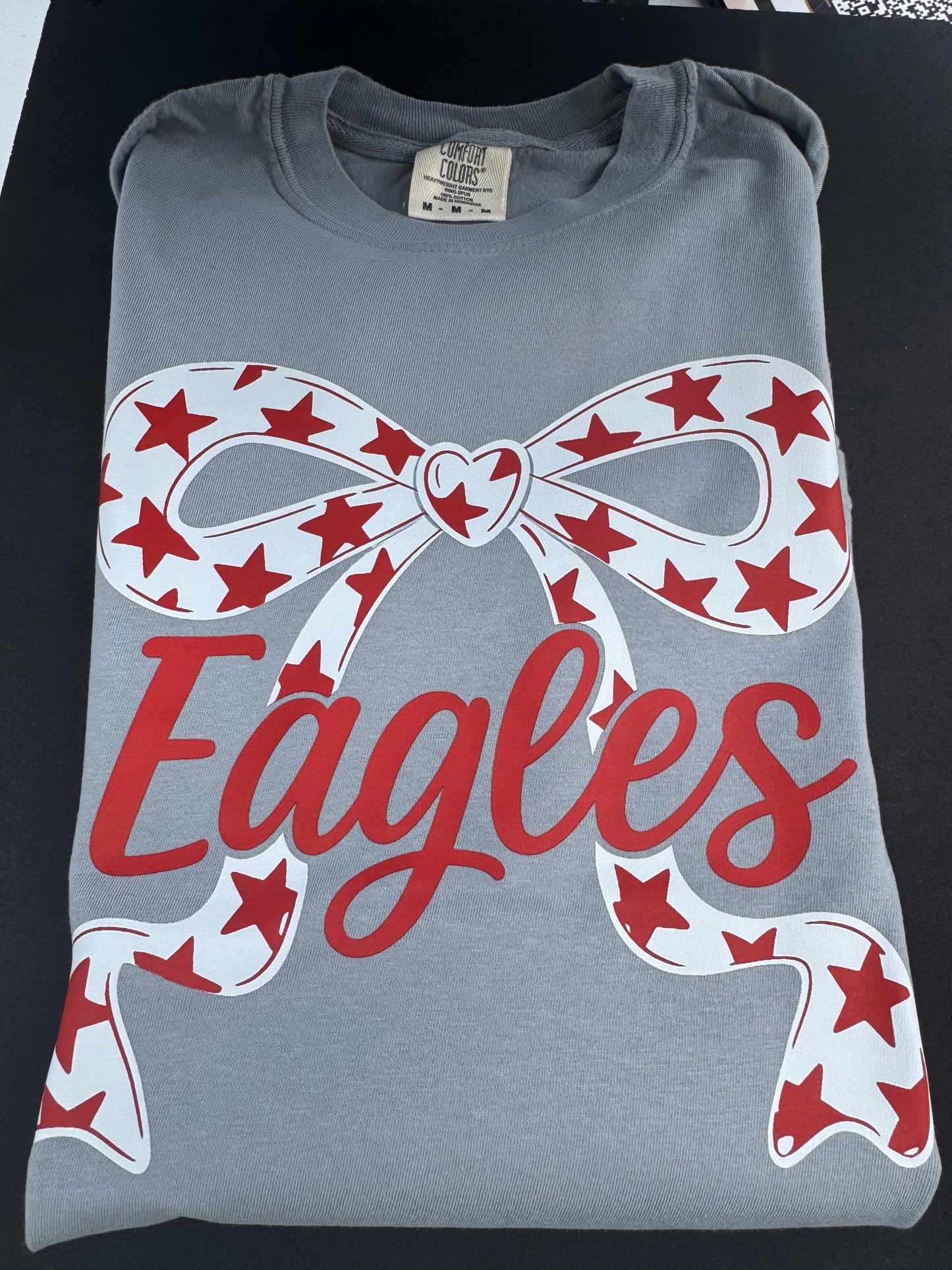 Eagles big bow with stars on grey