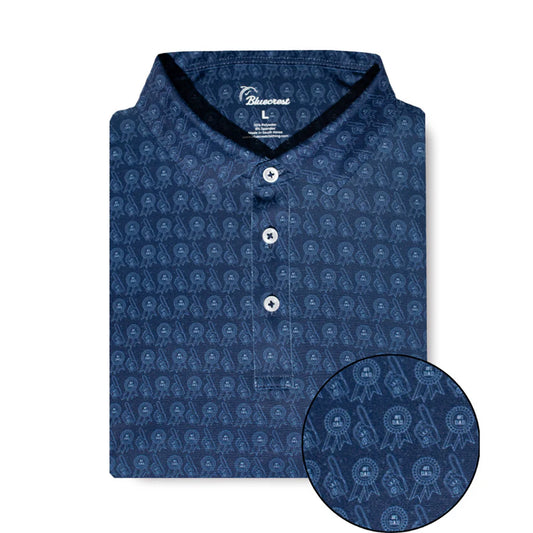 #1 Dad Performance Polo - Bluecrest