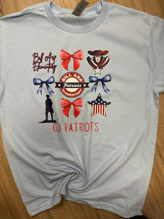 Bill Arp Patriots Bow Collage Tee