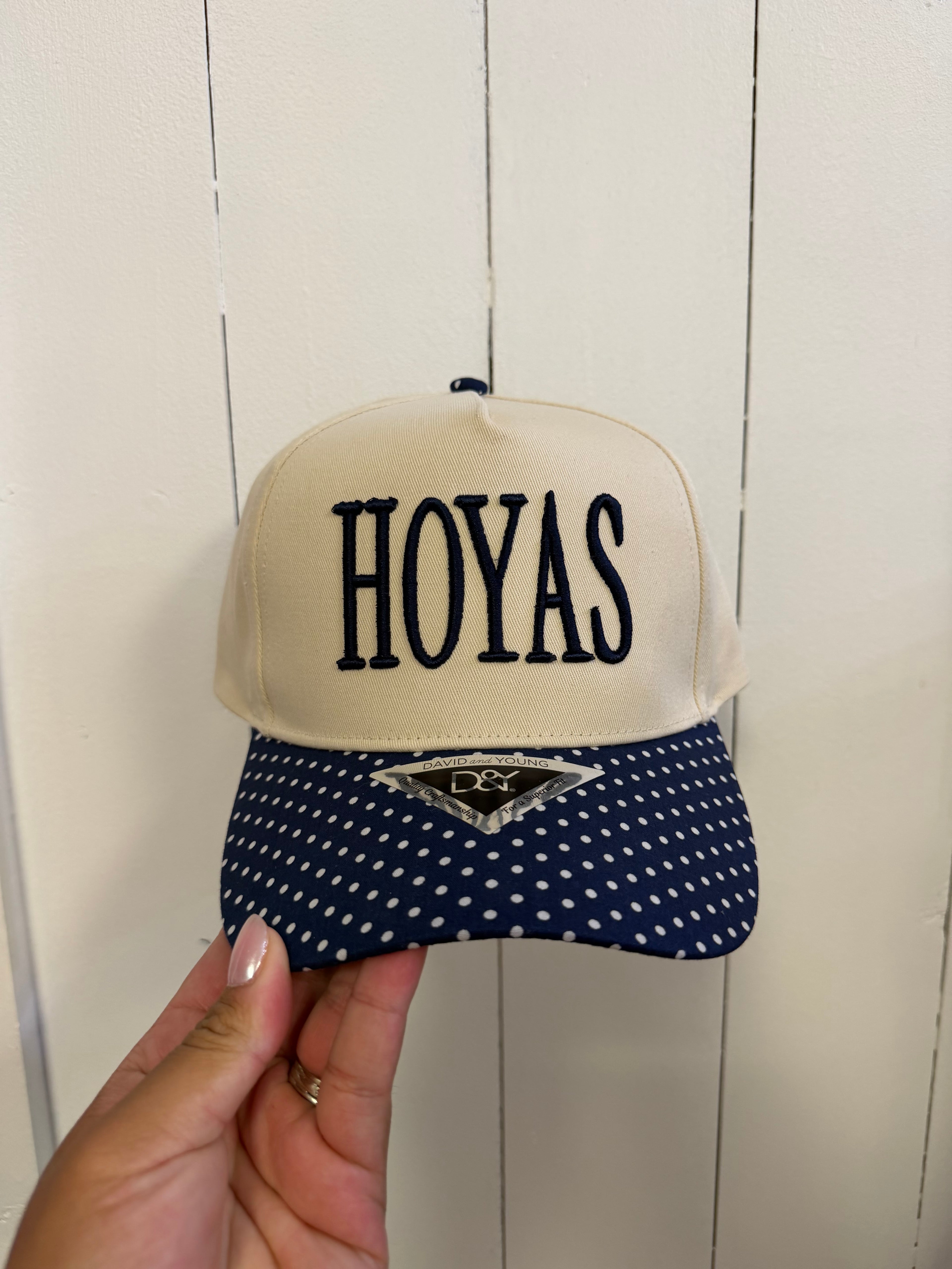 HOYAS polka dot 3d embroidered hat