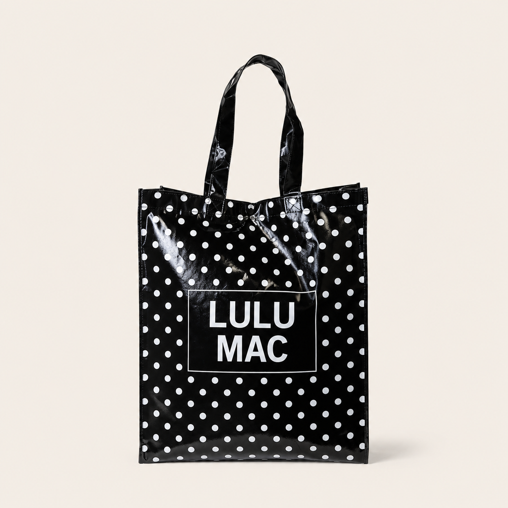LULU MAC REUSABLE POLKA DOT TOTE BAG