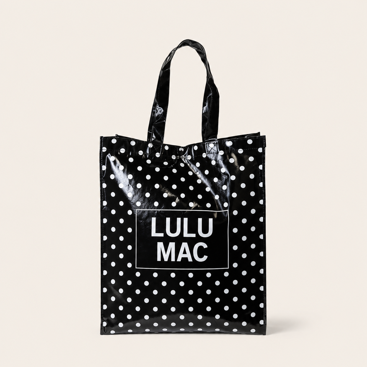 LULU MAC REUSABLE POLKA DOT TOTE BAG