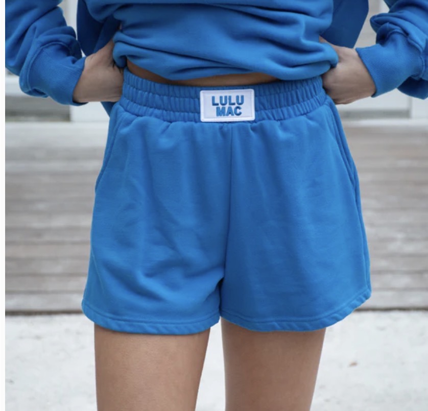 LULU MAC Terry Cloth Shorts - bright blue