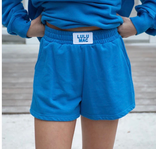 LULU MAC Terry Cloth Shorts - bright blue