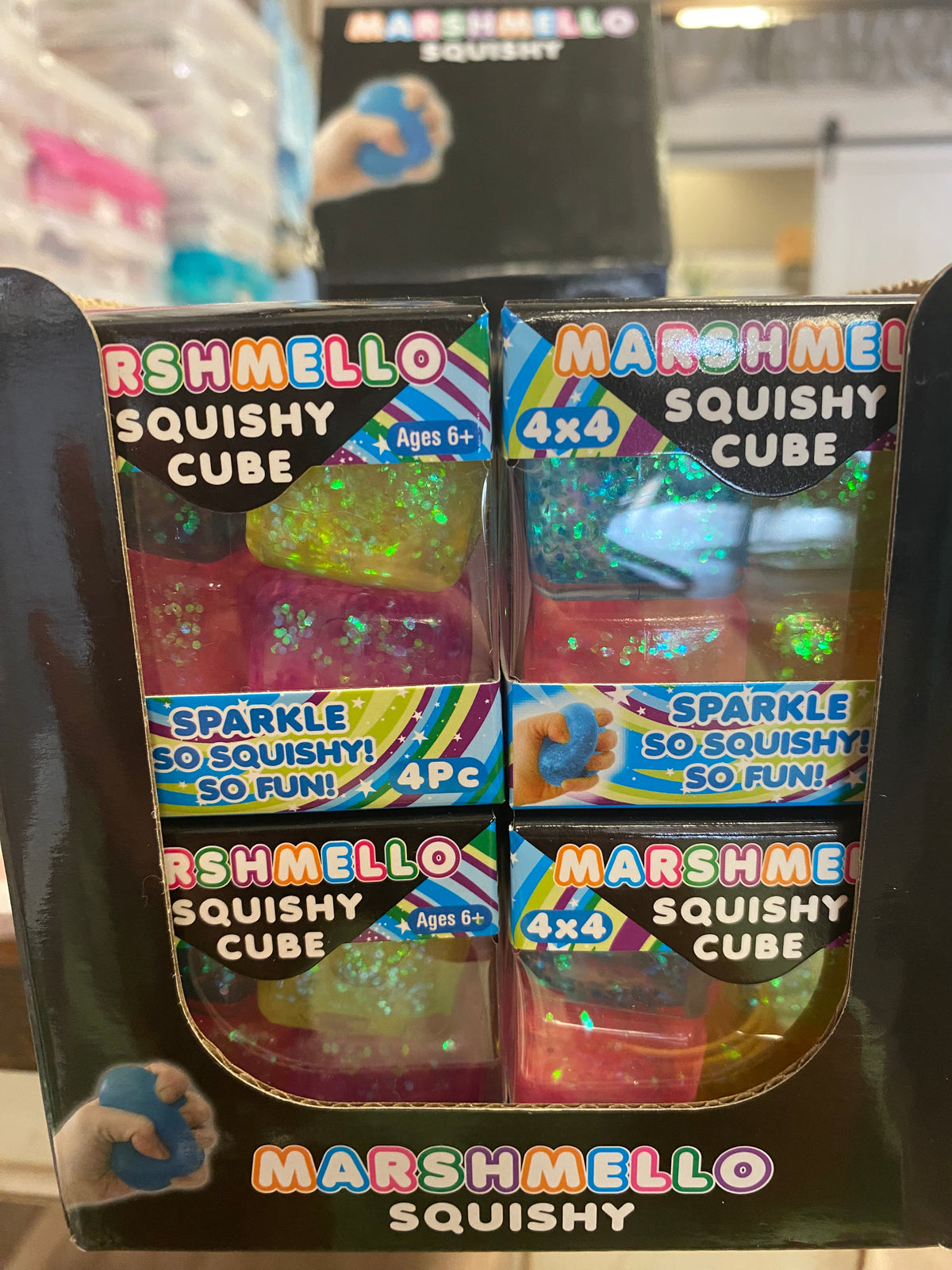 Marshmello squishy 4 mini cube