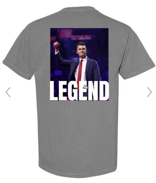 LEGEND CHARLIE KIRK ON GREY COMFORT COLOR