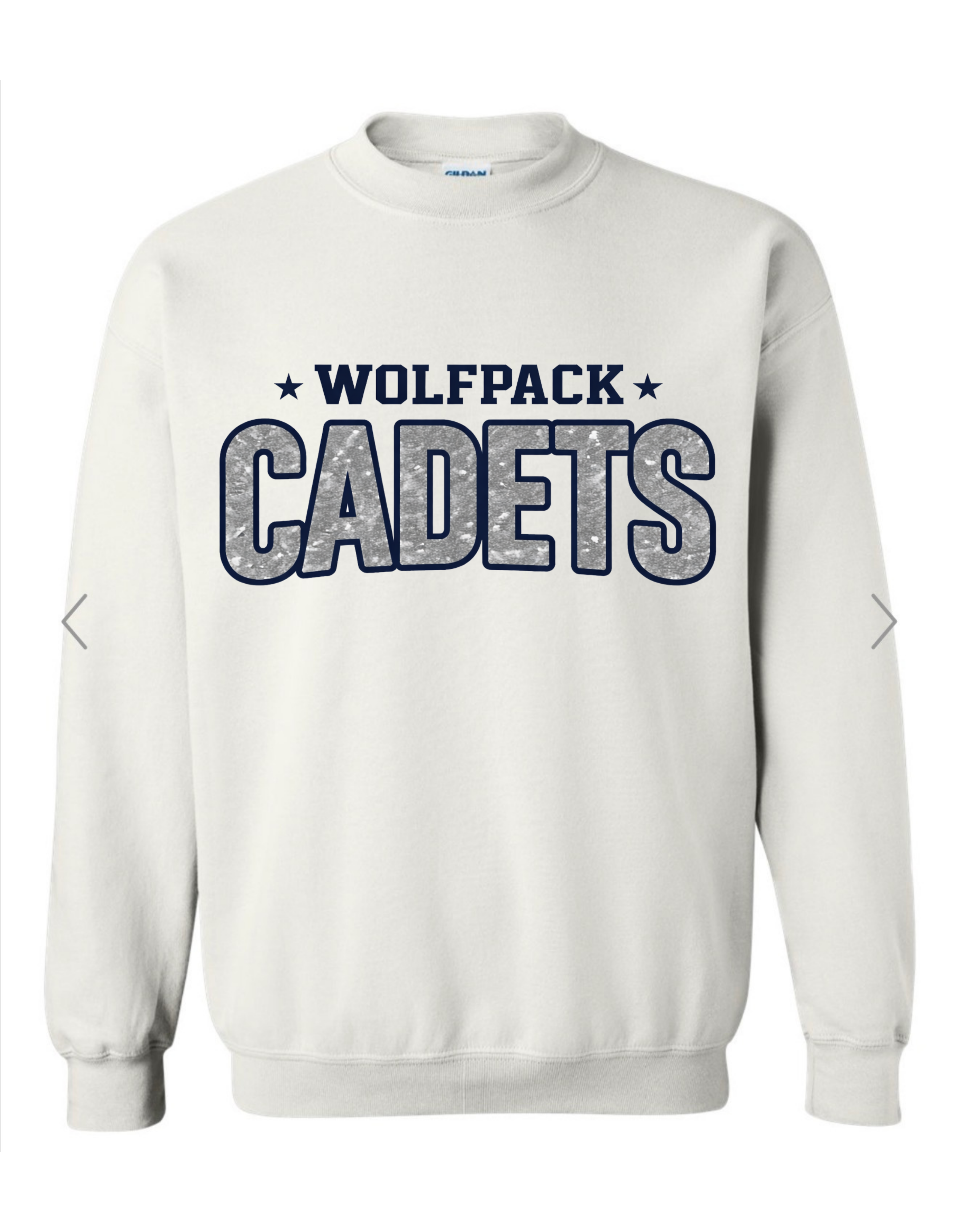 Wolfpack Cadets Faux Glitter on White