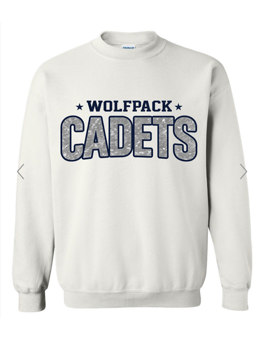 Wolfpack Cadets Faux Glitter on White