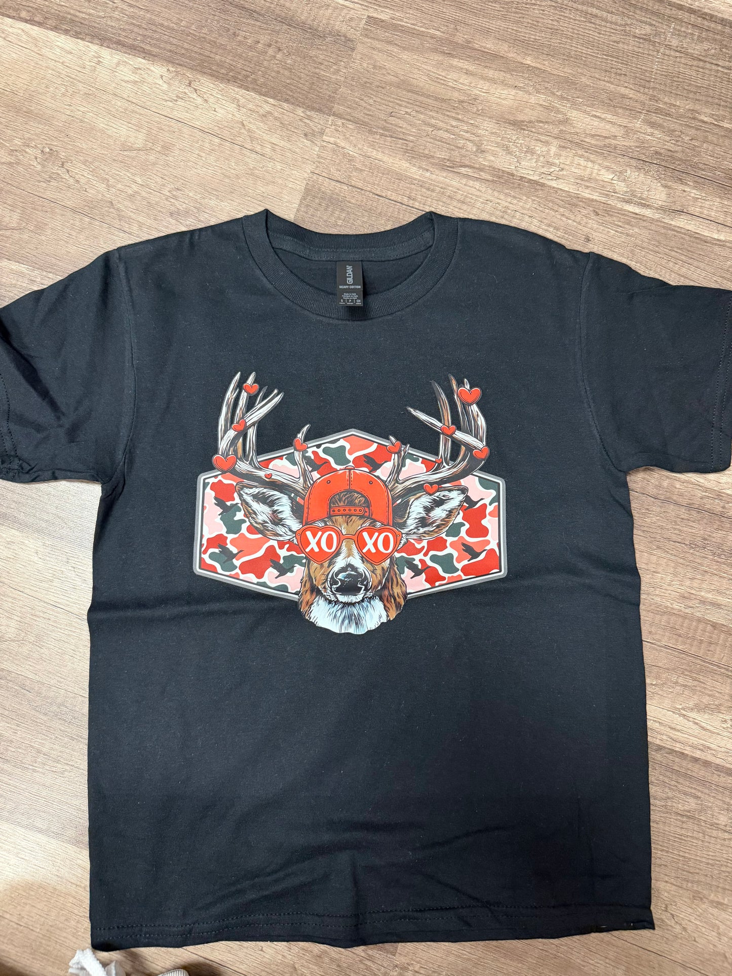 XOXO deer camo youth tee