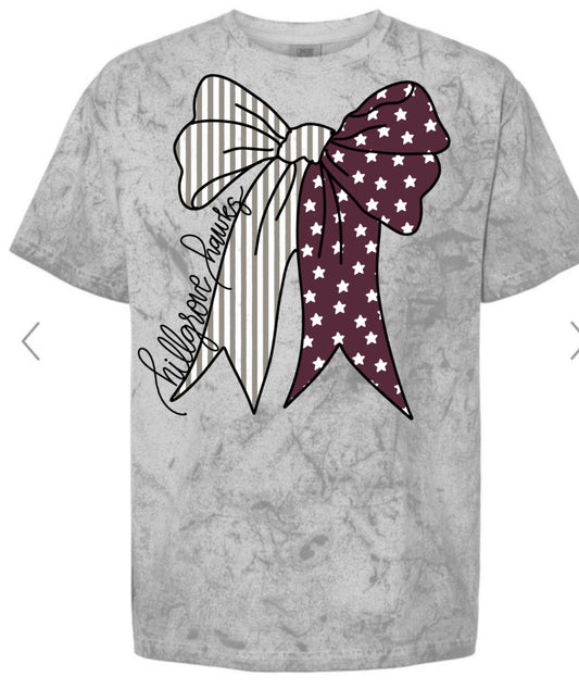 Hillgrove Hawks Stars & Stripes Bow Tee