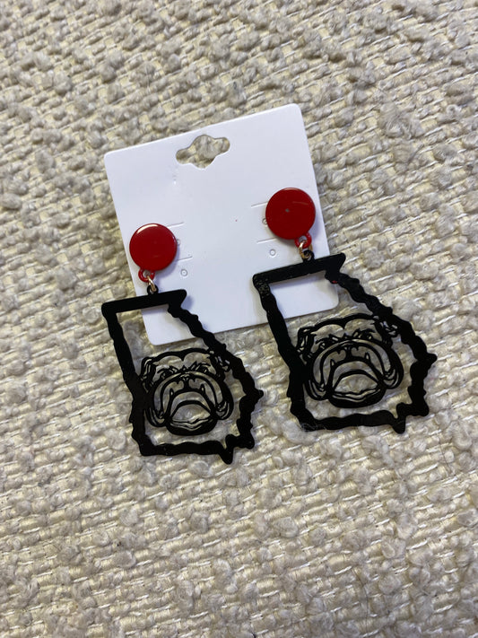 Black Georgia Bulldogs State Dangles