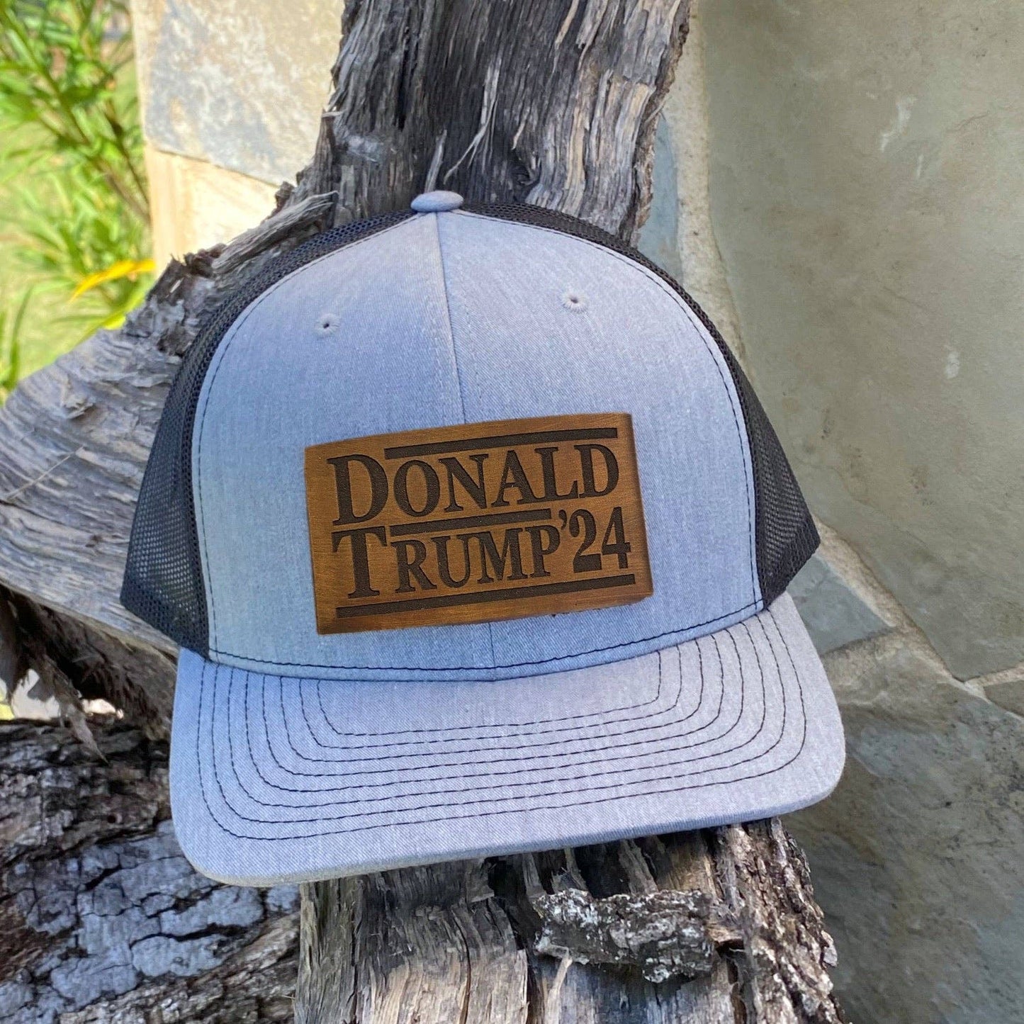 Donald Trump 2024 Leather Patch Hat