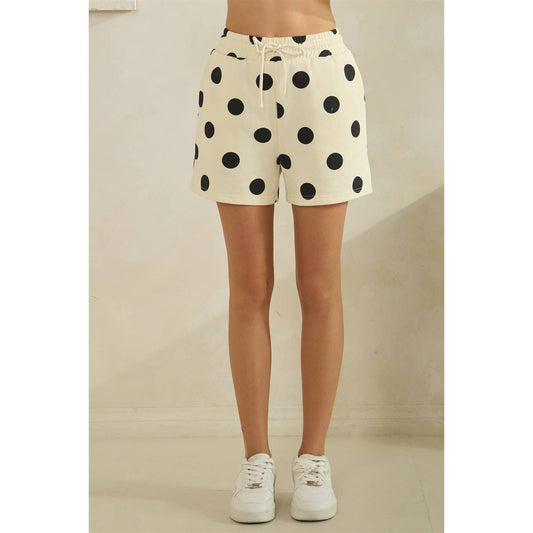 Polka Dot Sweatshorts Black