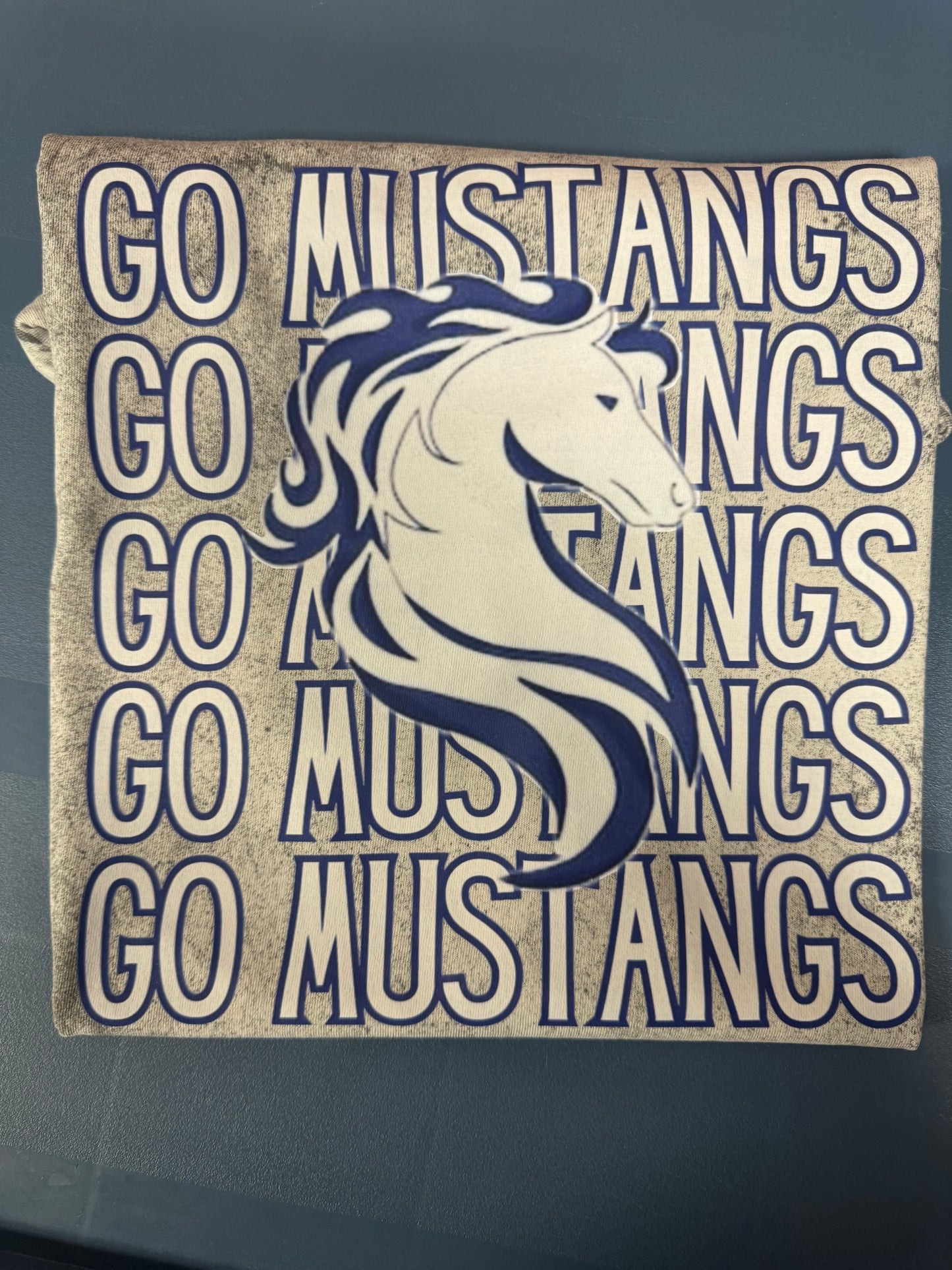 Go Mustangs Stacked Tee