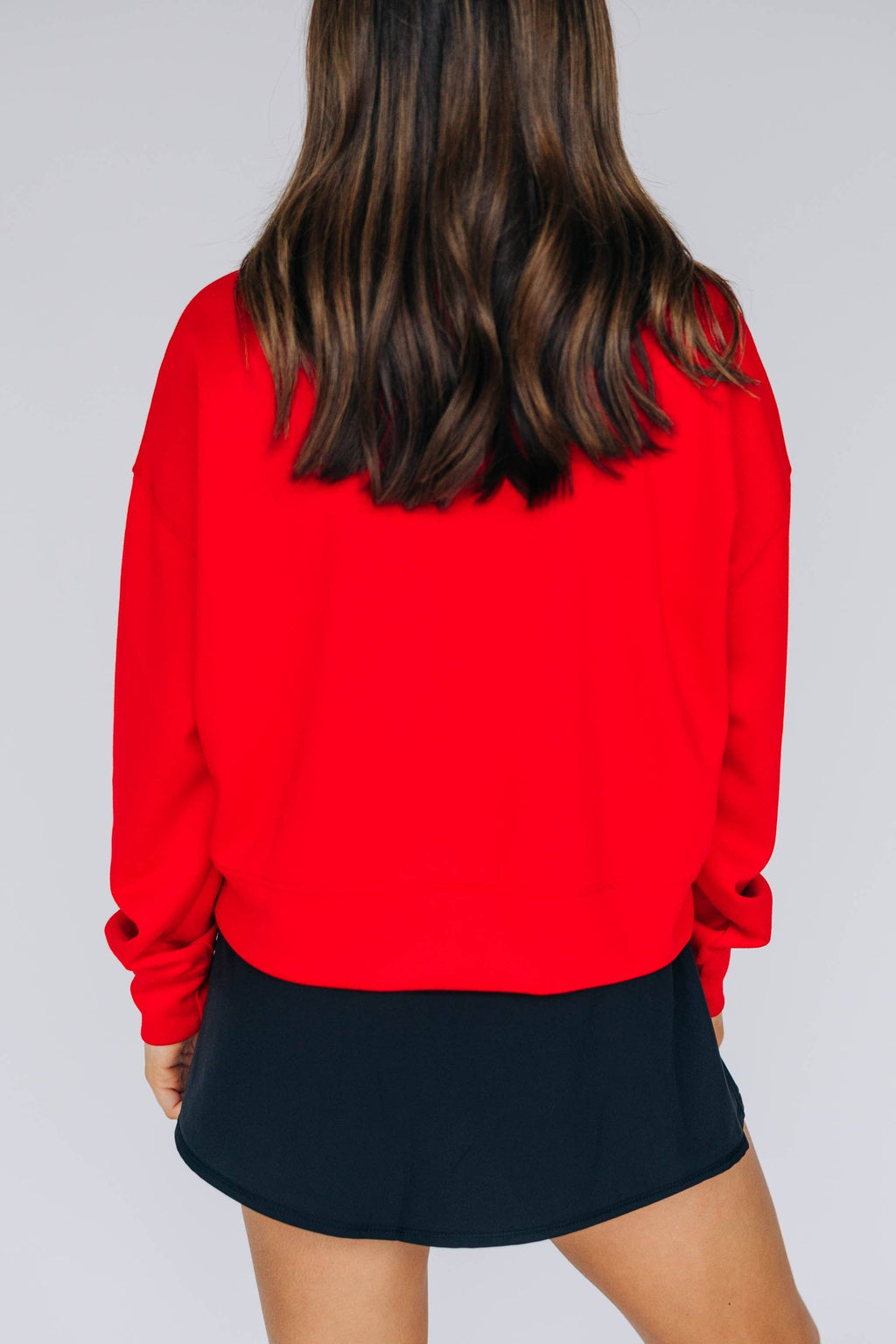 The Anna Active Skort Go Dawgs Woven Label | Black: Black / Red with White / Large