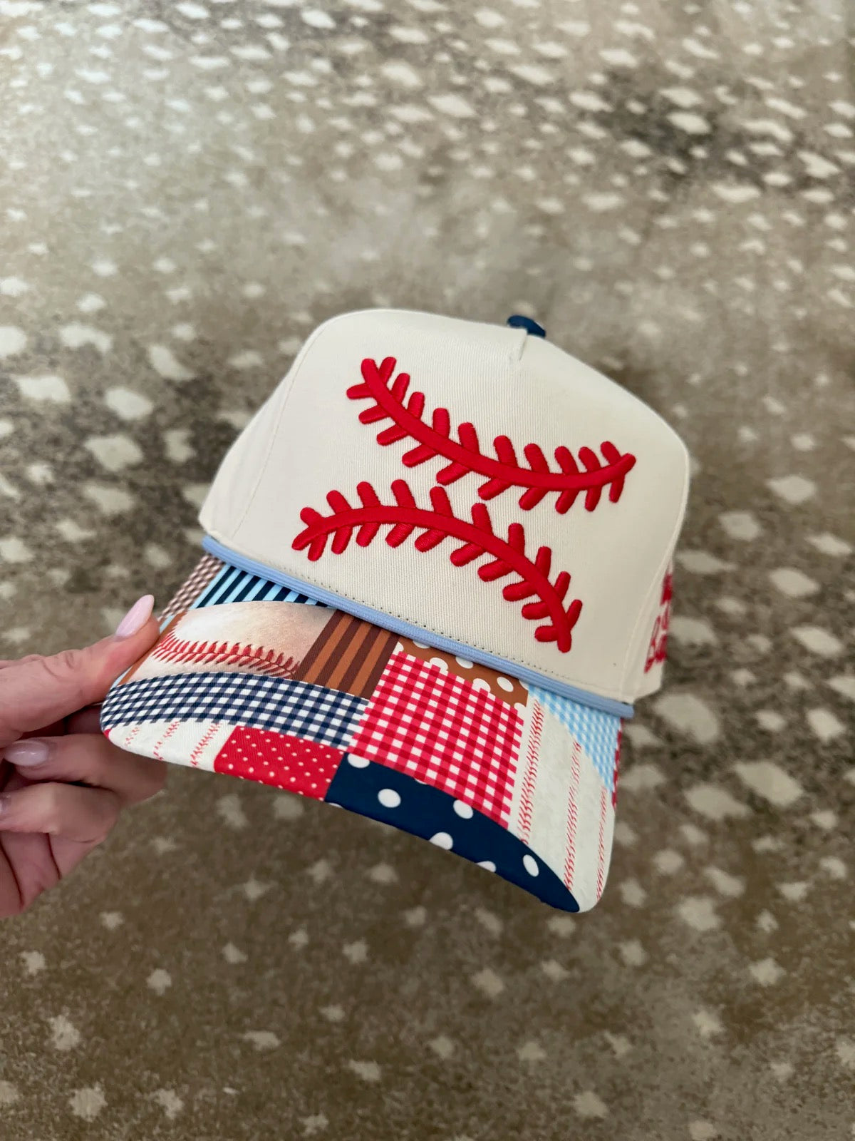 Baseball Seam Patchwork Trendy Hat