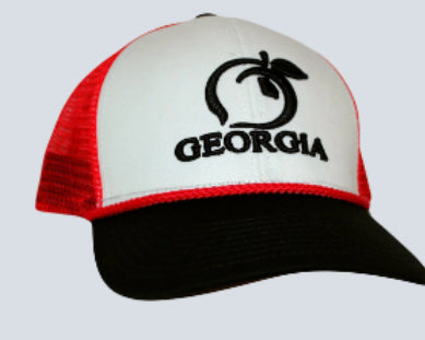 Peach State Pride Original GA peach red/black/white hat