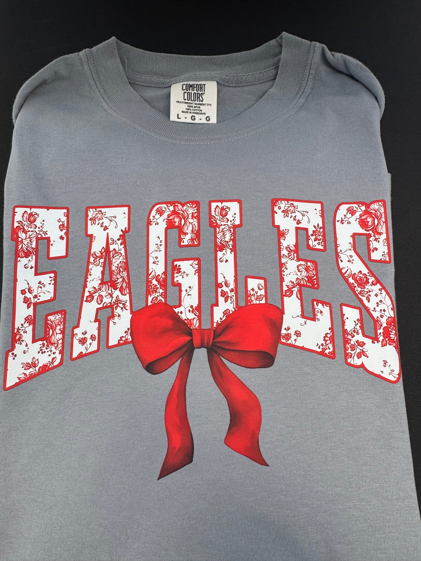 Red Eagles Floral Tolie Grey Shirt