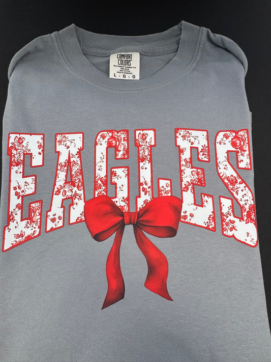 Red Eagles Floral Tolie Grey Shirt