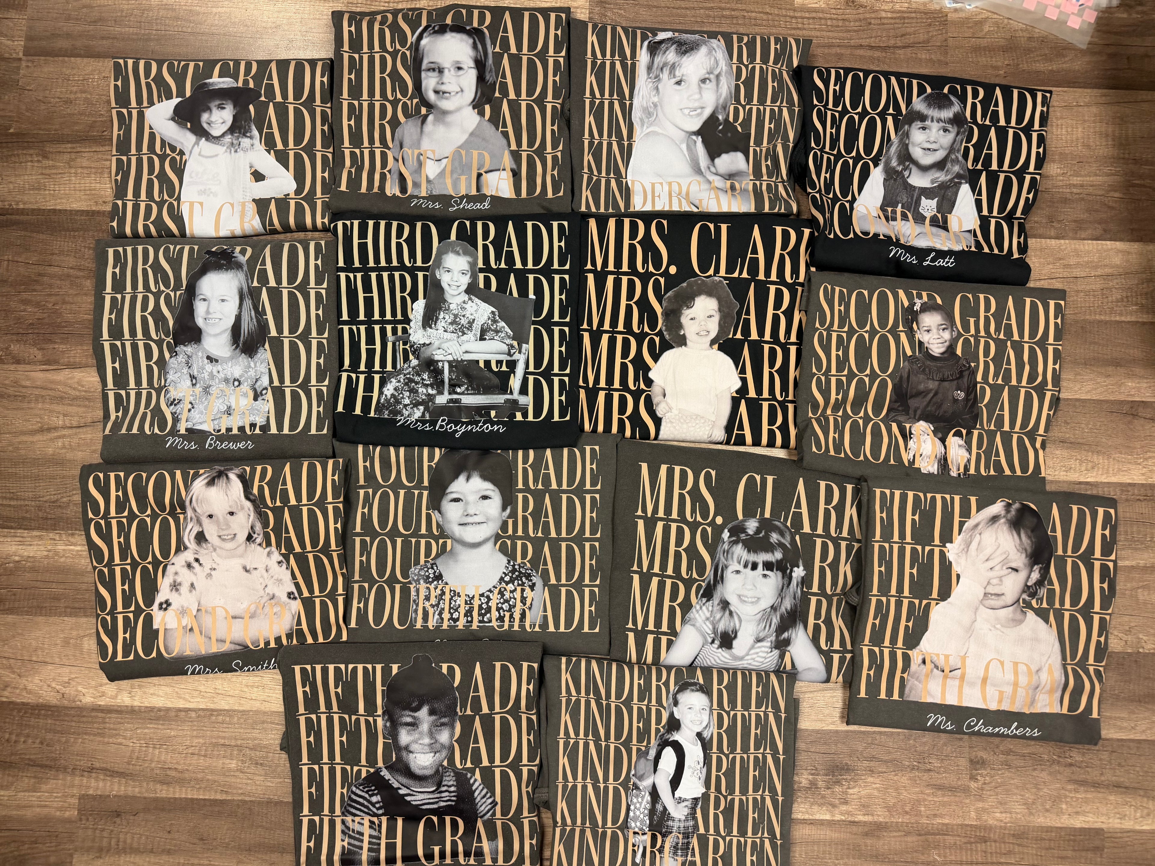 Vintage teacher with throwback photo tee