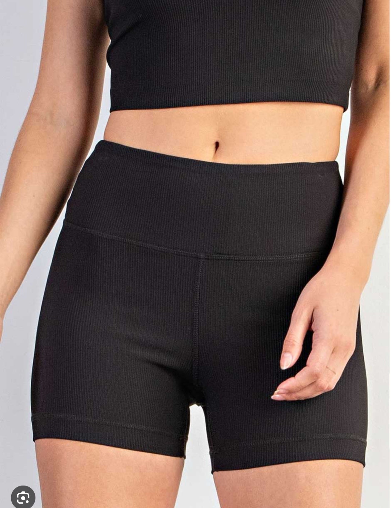 Nylon Rib Biker Short with Side Pocket